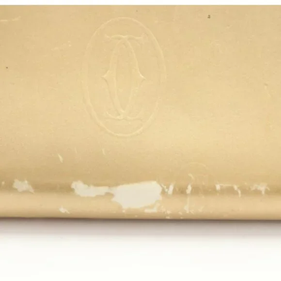 Cartier Happy Birthday Round Zip Long Wallet in gold-colored patent leather - Picture 7 of 9